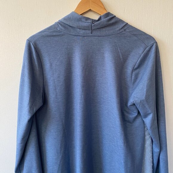 Logo Lounge Lori Goldstein Cardigan Womens Small Blue Open Front Mixed Material - Picture 7 of 9